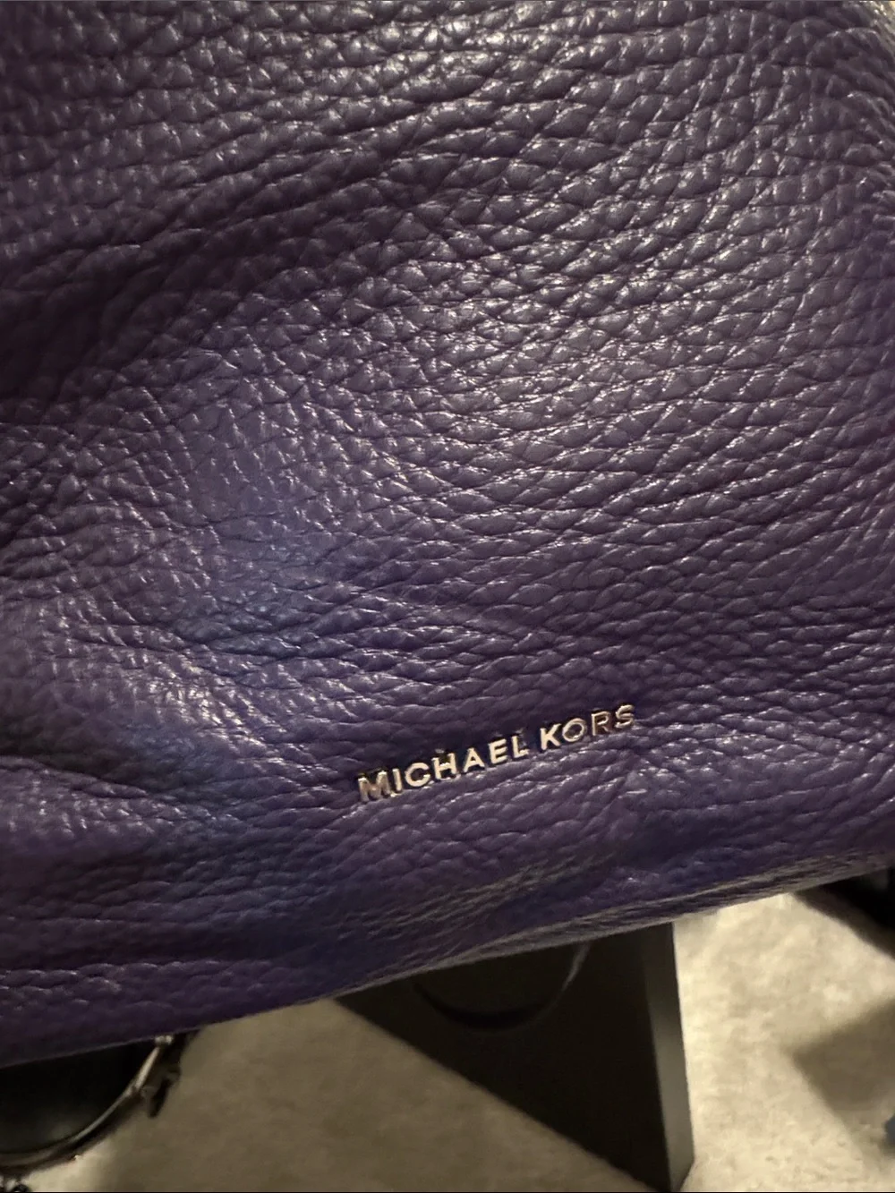 MICHAEL Michael Kors Purple Pebbled Leather Backpack